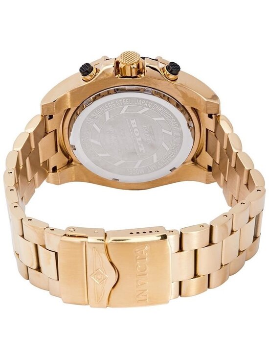 NWT Invicta Bolt Chronograph Gold Dial Men\'s Watch